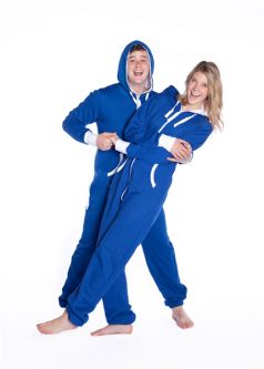 Royal-Blue Hooded Jumpsuit Onesie for Men & Women